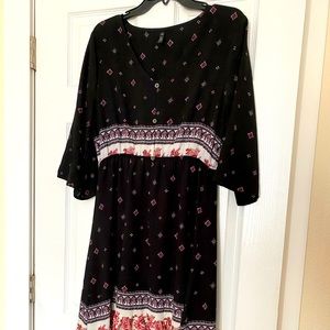 Black flower dress